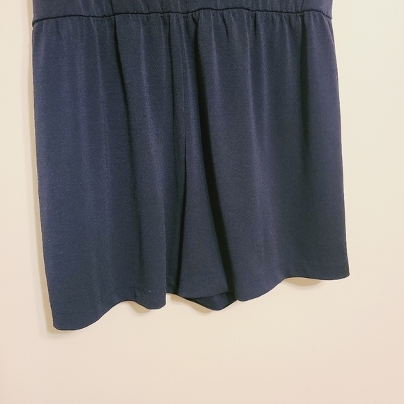 BCBGeneration | Women's Navy Blue Surplice Skorts Romper (Size Medium) - Picture 10 of 12
